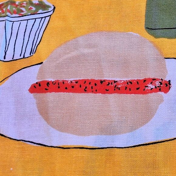 Vera Neumann Walt’s Cafe FOUR Cloth Napkins Table Linens Vintage Kitsch Decor - Picture 12 of 16